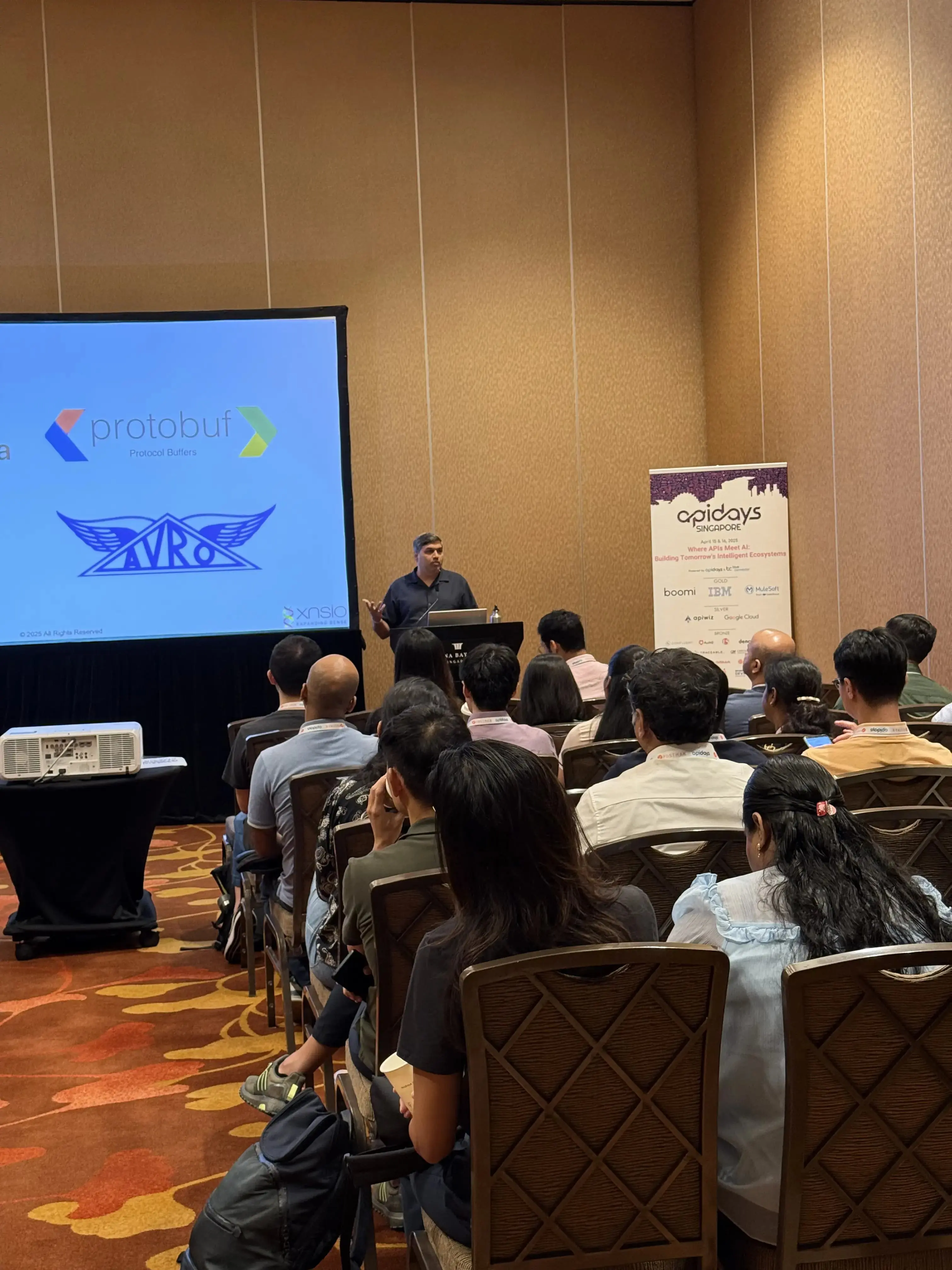 Naresh presenting Multi-Protocol Async APIs.